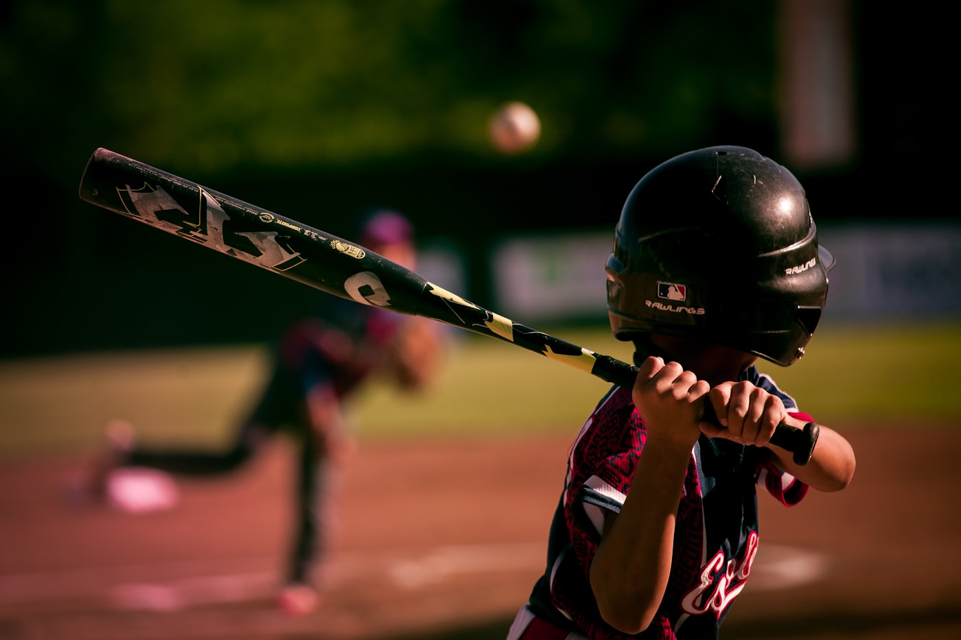 Baseballschlagmann am Homeplate